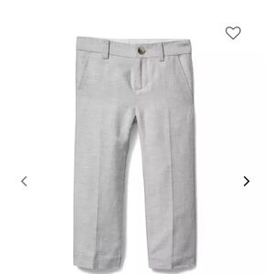 Janie and Jack boys light gray linen pants size 7